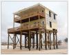Right - The porch and deck of this coastal home survived a hurricane.