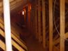 Above the 20 inches of blown cellulose ultra-efficient attic insulation, Near Zero Maine installed a walkway in the attic to provide easy access to electric wiring.