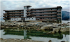 This reinforced concrete apartment building with exterior roof access in Minamisanriku, Japan, was designated as a vertical evacuation refuge during tsunamis; 44 people survived the 2011 Tohoku tsunami on the fenced roof