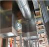 Wrong – This ductwork is not sealed where the round duct is attached to the square duct riser 
