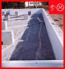 Wrong - Polyethylene sheeting should be lapped up sides of walls and pillars and taped