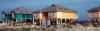 These homes have hurricane shutters to protect against high winds and to provide solar control. 