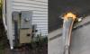 Wrong – This electric wiring hole was filled with foam that is not protected with copper mesh or hardware cloth so rodents could chew through the foam and enter the house (see Solution Center Guide "Reduce Pest Intrusion").